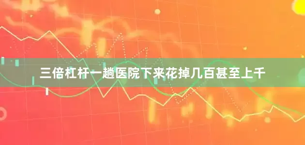三倍杠杆一趟医院下来花掉几百甚至上千