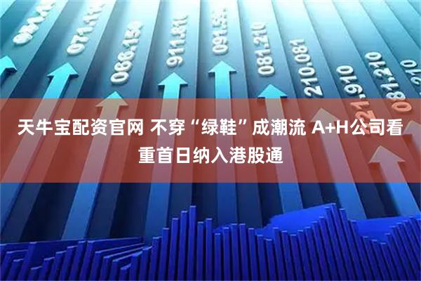 天牛宝配资官网 不穿“绿鞋”成潮流 A+H公司看重首日纳入港股通
